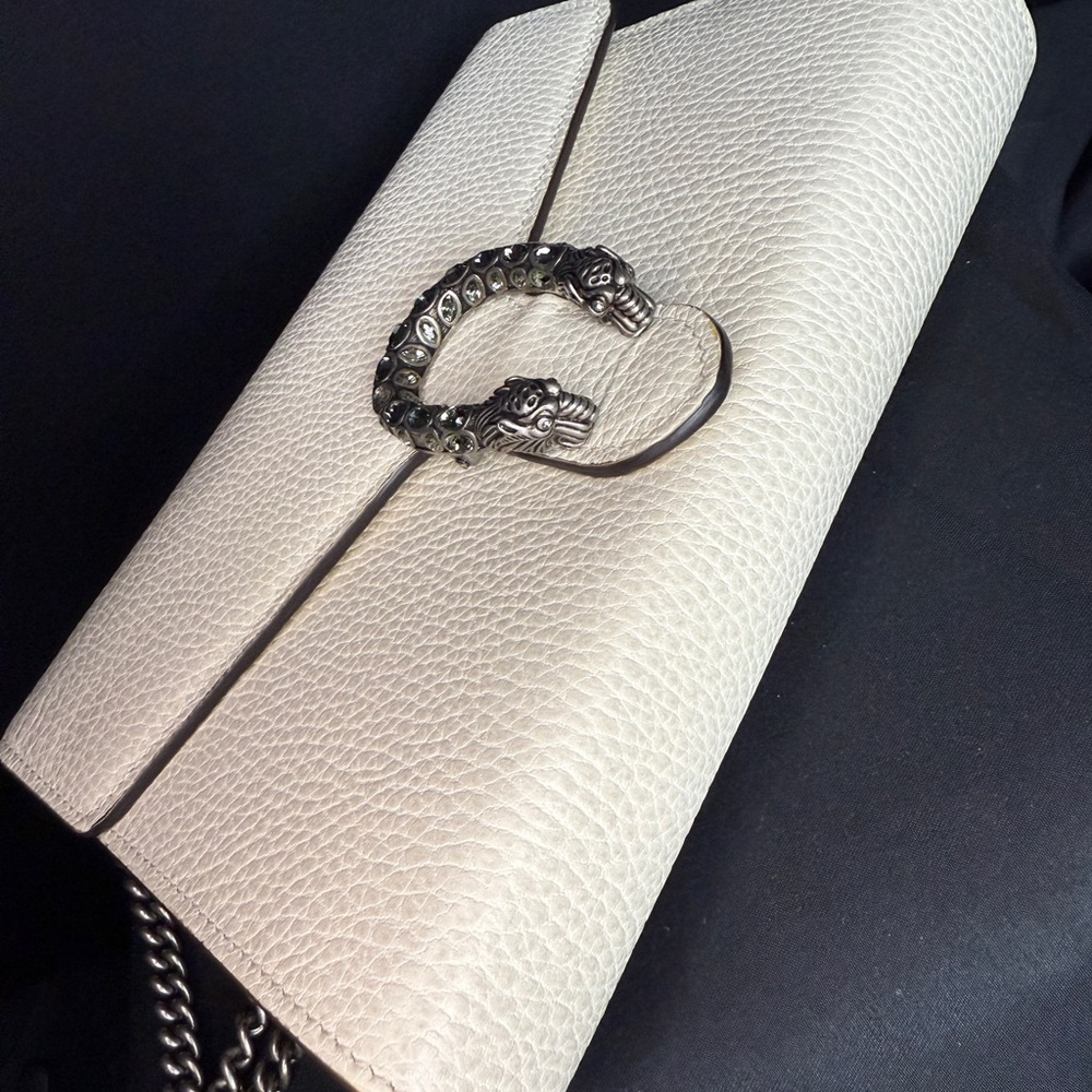 Gucci Ivory White Leather Dionysus Wallet on Chain (WOC) Bag - Picture 4 of 16